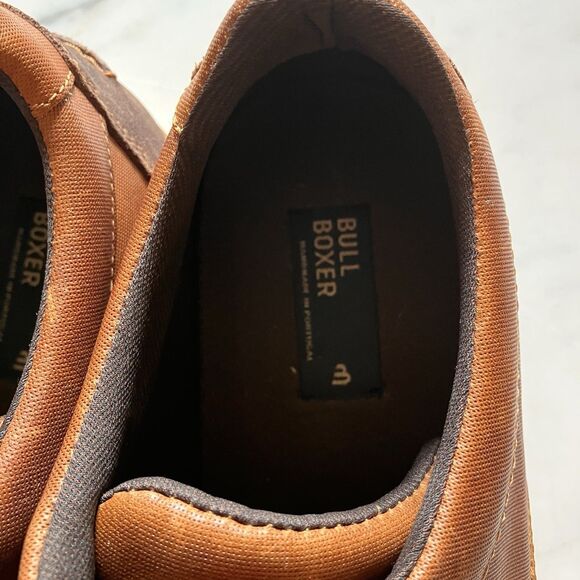Bull Boxer Men's Oxford Art Name Ethyn Casual Dress Shoe Brown Size 10 GUC - Picture 2 of 10